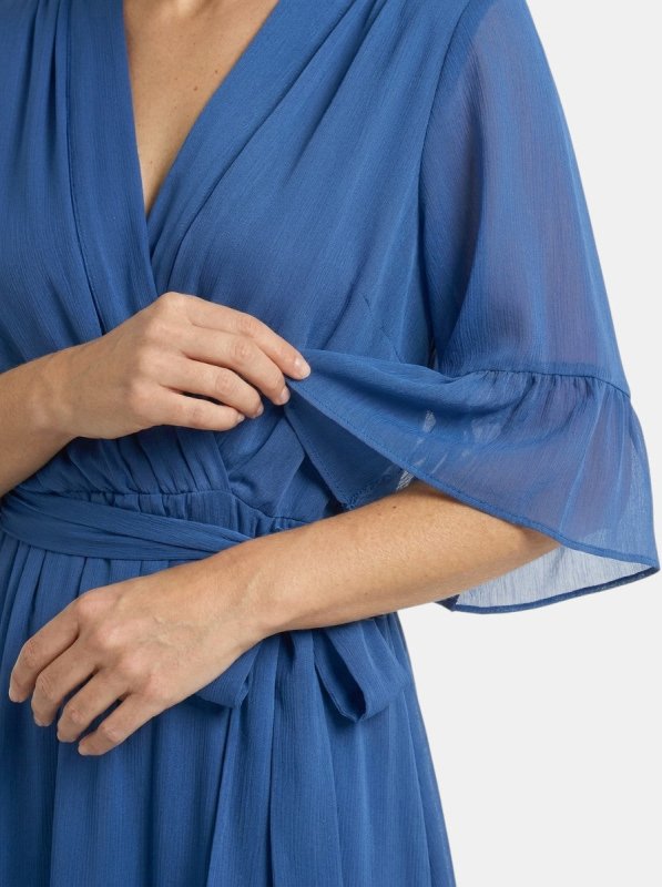 Women's Soft Fabric V - Neck Dress | Elegant Flattering Evening Gown - Velshara store