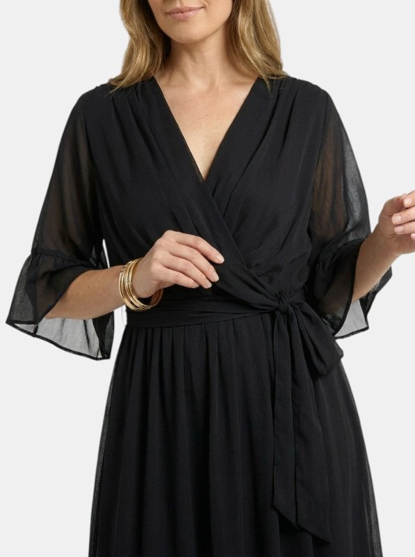 Women's Soft Fabric V - Neck Dress | Elegant Flattering Evening Gown - Velshara store