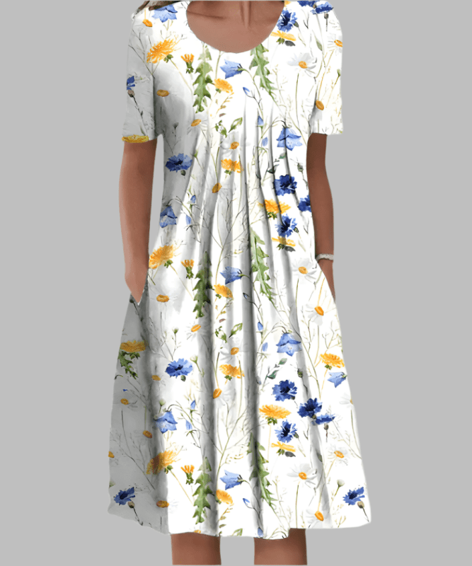 Women's Soft Midi Dress | Elegant Flowy Summer Dress - Velshara store