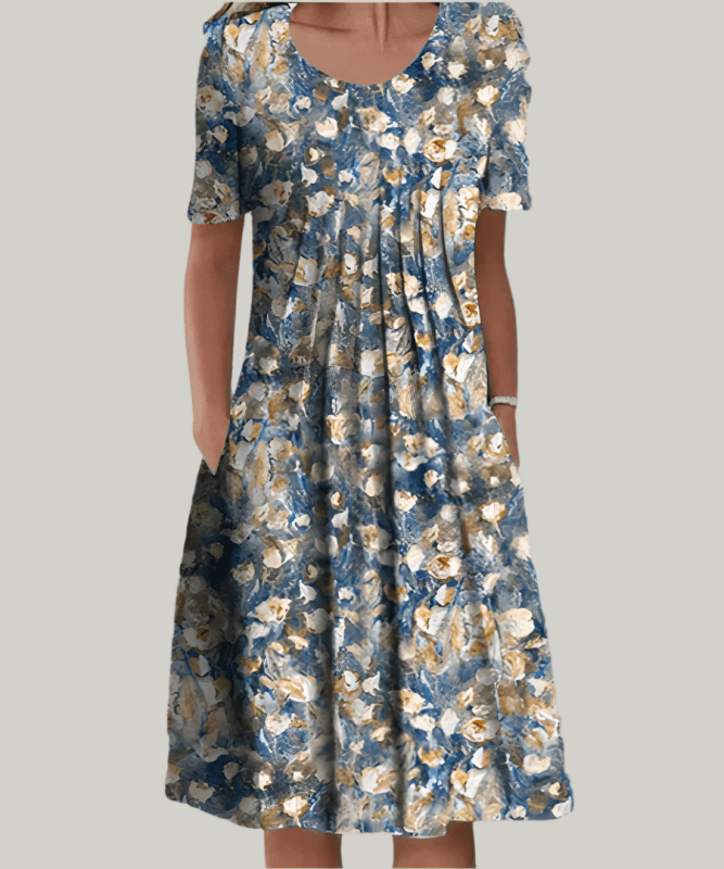 Women's Soft Midi Dress | Elegant Flowy Summer Dress - Velshara store