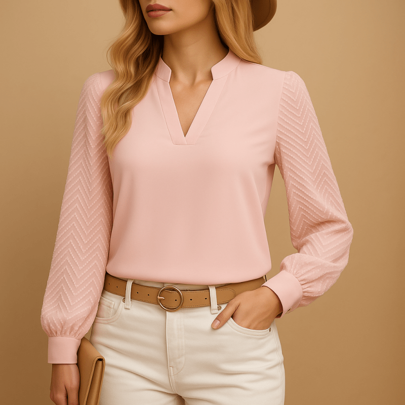 Women's Soft Viscose V - Neck Top | Flowy Relaxed Fit Blouse for All Seasons - Velshara store