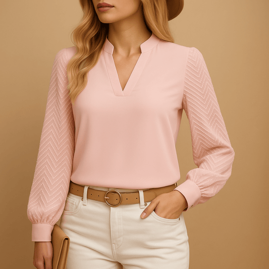 Women's Soft Viscose V - Neck Top | Flowy Relaxed Fit Blouse for All Seasons - Velshara store
