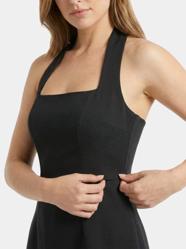Women's Soft Woven Halter Mini Dress | Elegant A - Line Summer Cocktail Dress - Velshara store