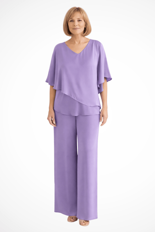 Women's Solid Cobalt Blue Loungewear Set | Relaxed Batwing Top and Wide Leg Trousers - Velshara store