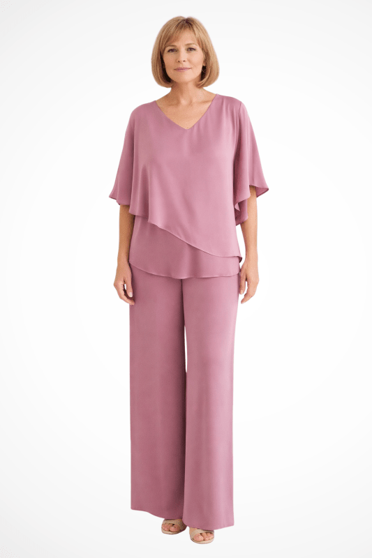 Women's Solid Cobalt Blue Loungewear Set | Relaxed Batwing Top and Wide Leg Trousers - Velshara store