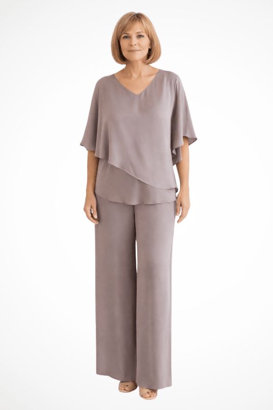 Women's Solid Cobalt Blue Loungewear Set | Relaxed Batwing Top and Wide Leg Trousers - Velshara store