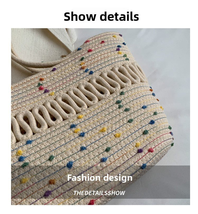 Women’s Straw Woven Shoulder Bag – French Style Beach Tote - Velshara store