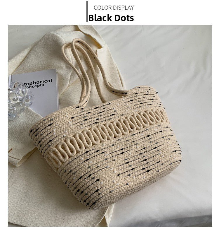 Women’s Straw Woven Shoulder Bag – French Style Beach Tote - Velshara store