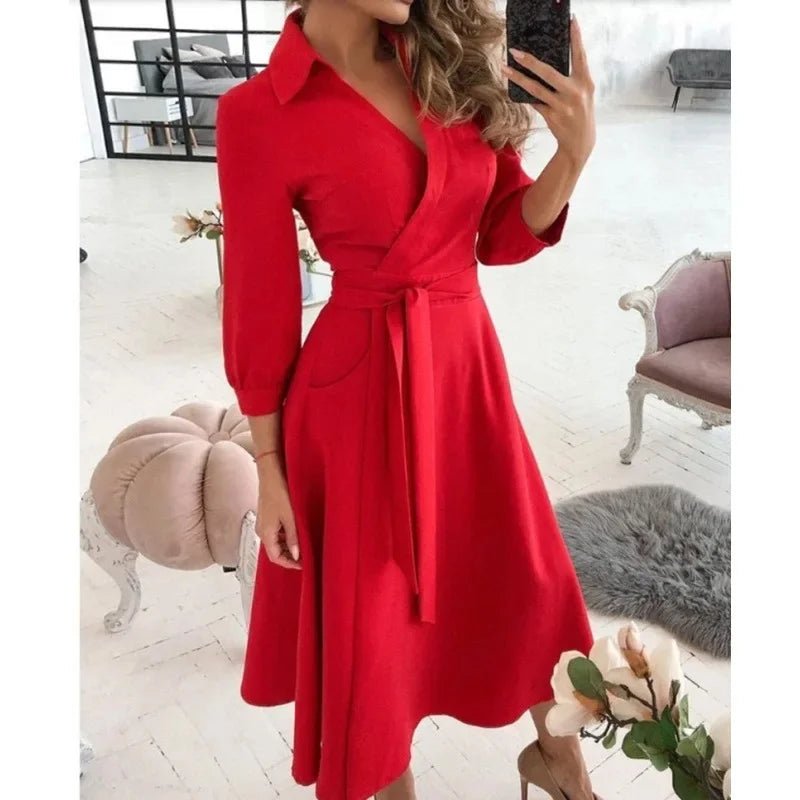 Women's Structured Fabric Blazer Dress | Elegant Tailored Belted Design - Velshara store