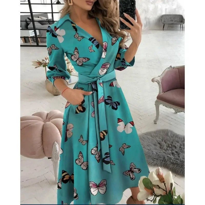 Women's Structured Fabric Blazer Dress | Elegant Tailored Belted Design - Velshara store