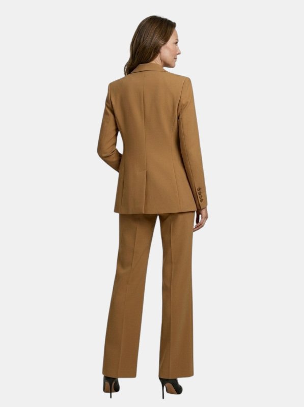 Women's Structured Fabric Three - Piece Suit | Elegant Blazer, Waistcoat & Flared Trousers - Velshara store