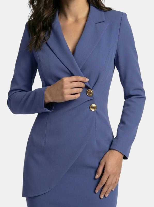 Women's Structured Midi Dress | Elegant Long Sleeve Formal Dresses for Office Wear - Velshara store