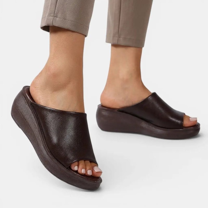 Women's Synthetic Cushioned Slide Sandals | Elegant Comfortable Summer Footwear - Velshara store