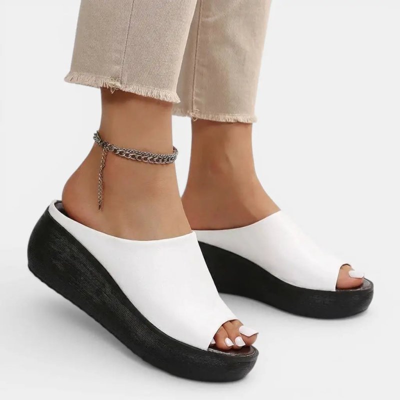 Women's Synthetic Cushioned Slide Sandals | Elegant Comfortable Summer Footwear - Velshara store