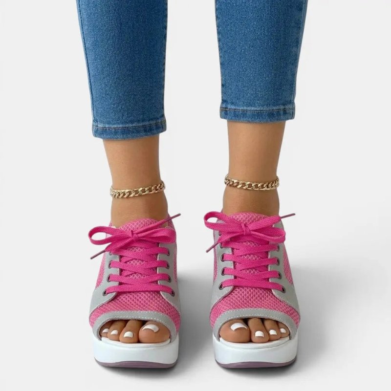 Women's Synthetic Cutout Lace - Up Sandals | Stylish Comfortable Summer Footwear - Velshara store