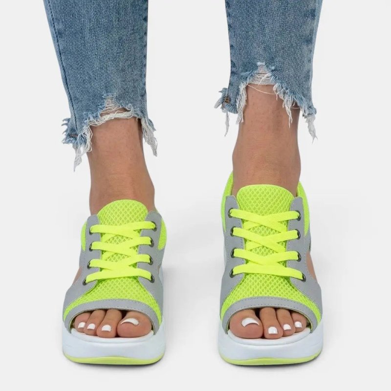 Women's Synthetic Cutout Lace - Up Sandals | Stylish Comfortable Summer Footwear - Velshara store
