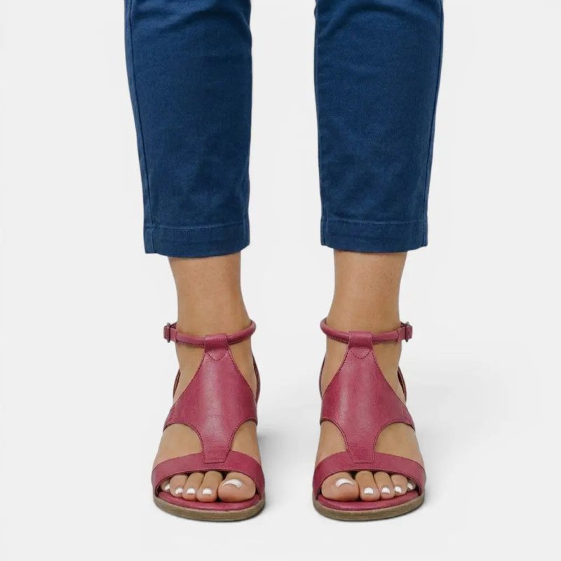 Women's Synthetic Leather Wedge Sandals | Elegant Open Toe Summer Footwear - Velshara store