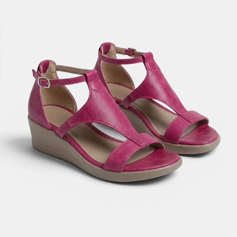 Women's Synthetic PU Wedge Sandals | Stylish Open - Toe Summer Footwear - Velshara store