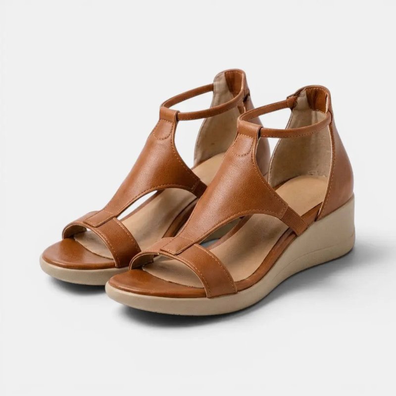 Women's Synthetic PU Wedge Sandals | Stylish Open - Toe Summer Footwear - Velshara store