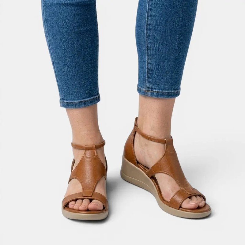 Women's Synthetic PU Wedge Sandals | Stylish Open - Toe Summer Footwear - Velshara store