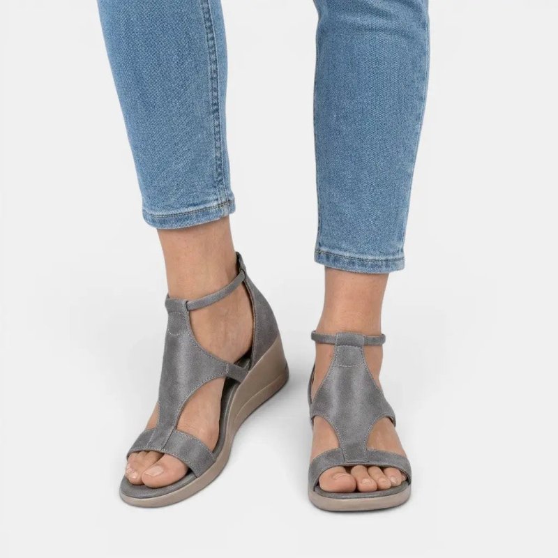 Women's Synthetic PU Wedge Sandals | Stylish Open - Toe Summer Footwear - Velshara store