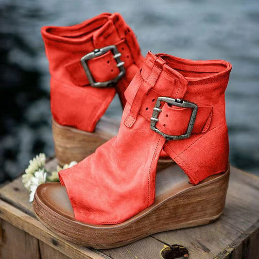 Women's Synthetic Wedge Sandals | Comfortable Supportive Boho Summer Footwear - Velshara store