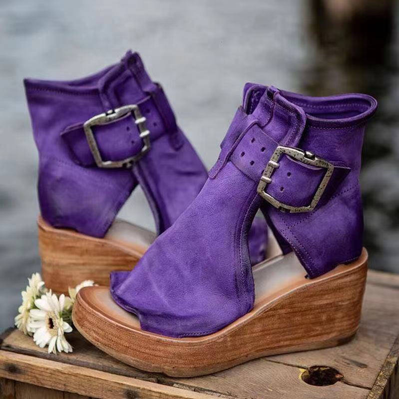 Women's Synthetic Wedge Sandals | Comfortable Supportive Boho Summer Footwear - Velshara store