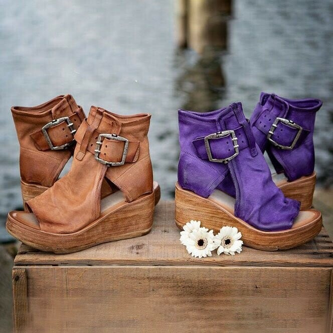 Women's Synthetic Wedge Sandals | Comfortable Supportive Boho Summer Footwear - Velshara store