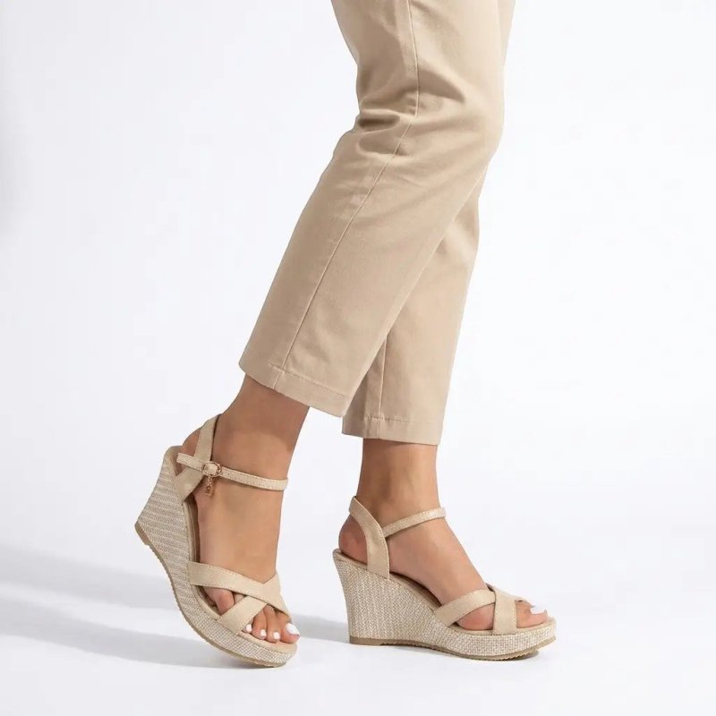 Women's Synthetic Wedge Sandals | Elegant Comfortable Summer Wedges - Velshara store