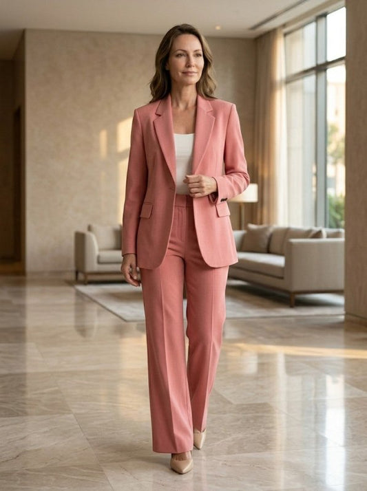 Women's Tailored Blazer and Trousers Suit | Elegant All - Season Two - Piece Set - Velshara store