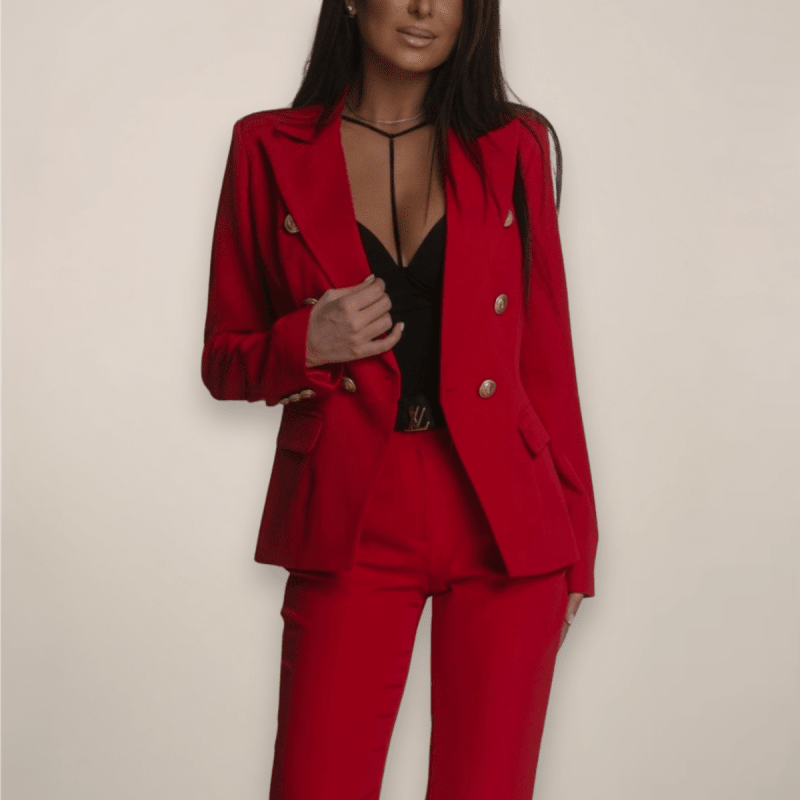Women's Tailored Blazer Suit | Elegant Structured Two - Piece Set - Velshara store
