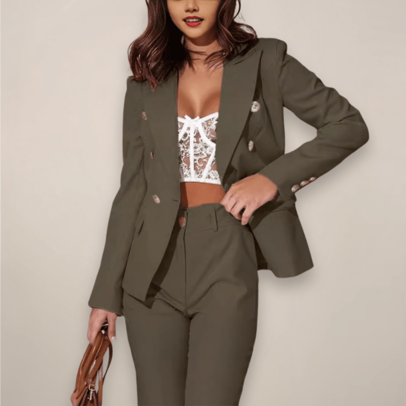 Women's Tailored Blazer Suit | Elegant Two - Piece Set for All Seasons - Velshara store