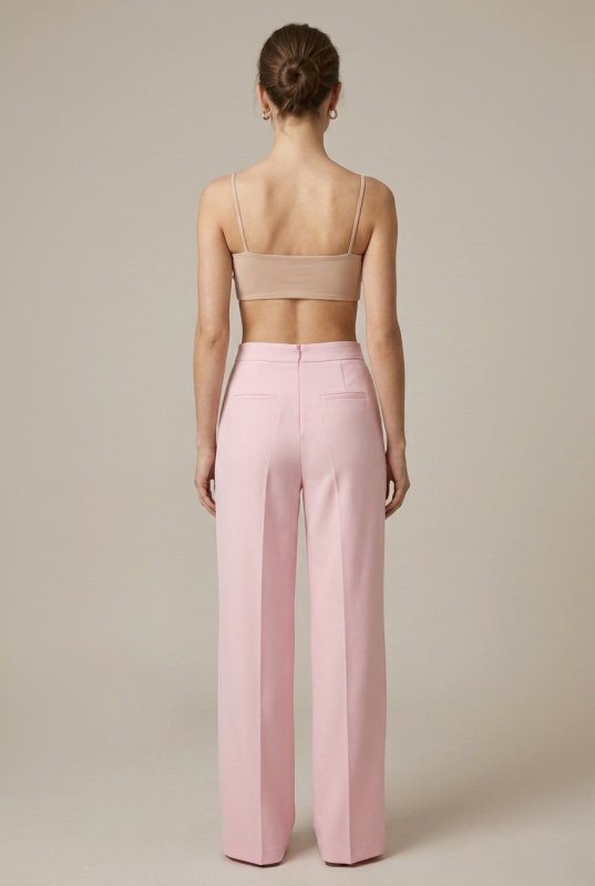 Women's Tailored Blazer with Feather Cuffs | Elegant Straight Leg Trousers | Sophisticated All - Season Outfit - Velshara store