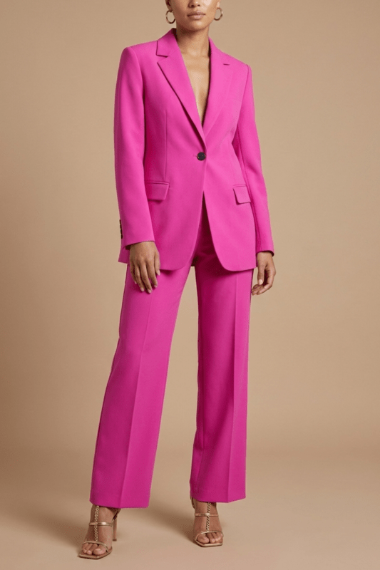 Women's Tailored Suit | Elegant Blazer with Wide Leg Trousers - Velshara store