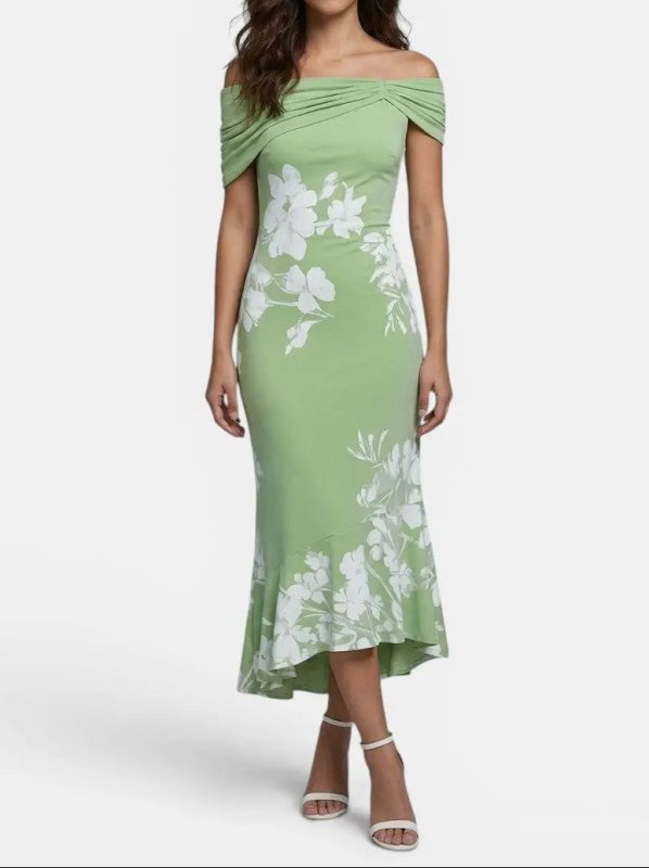 Women's Unique Print Midi Dress | Elegant Soft Breathable Summer Dress - Velshara store