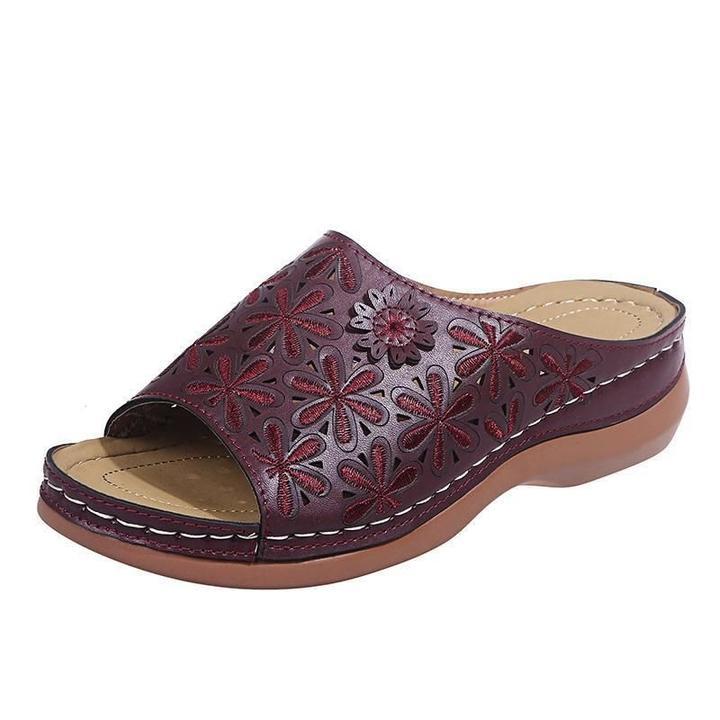 Women's Vintage Cushioned Sandals | Orthopedic Comfort Walking Shoes | Elegant Adjustable Fit - Velshara store
