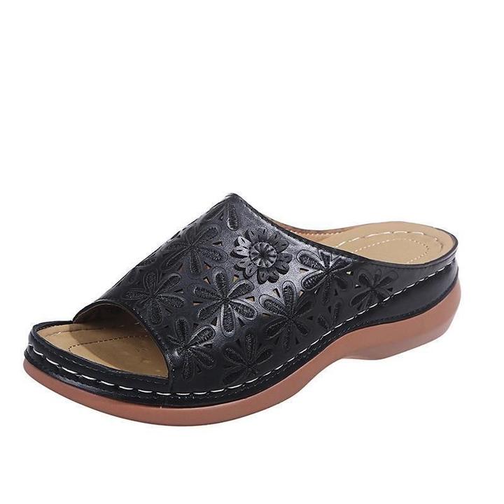 Women's Vintage Cushioned Sandals | Orthopedic Comfort Walking Shoes | Elegant Adjustable Fit - Velshara store