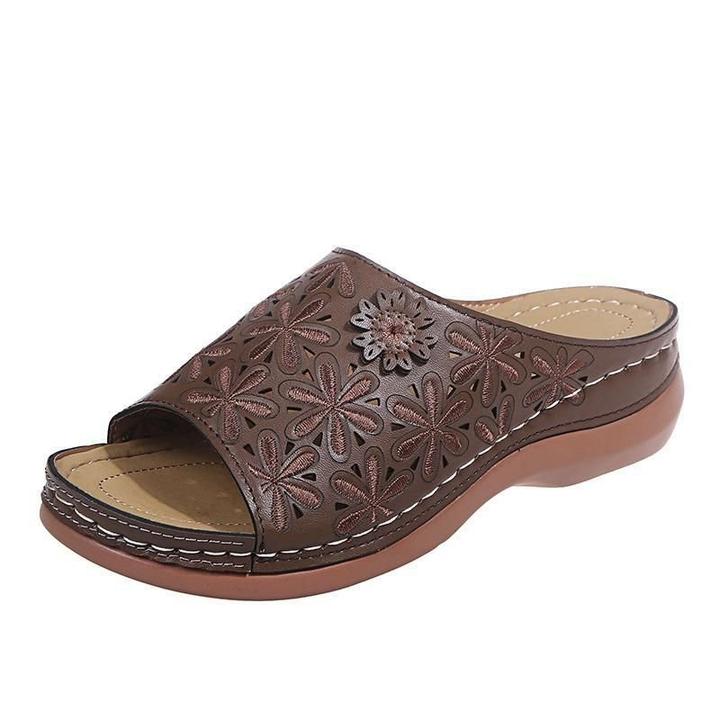 Women's Vintage Cushioned Sandals | Orthopedic Comfort Walking Shoes | Elegant Adjustable Fit - Velshara store
