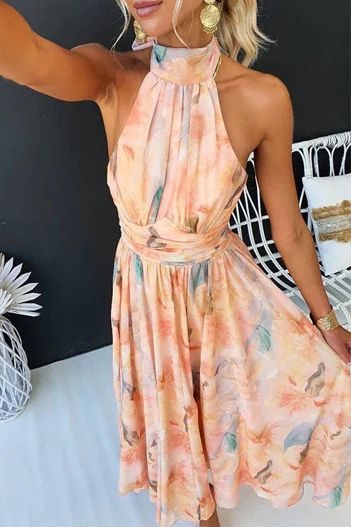 Women's Watercolour Maxi Dress | Flowing Elegant Summer Gown - Velshara store