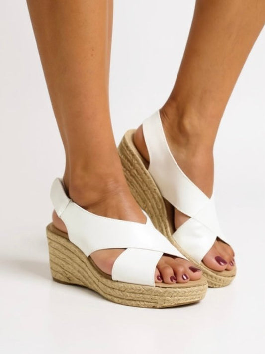 Women's Woven Espadrille Wedge Sandals | Comfortable Adjustable Summer Footwear - Velshara store