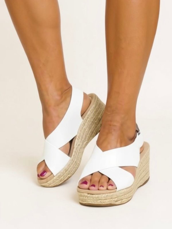 Women's Woven Espadrille Wedge Sandals | Comfortable Adjustable Summer Footwear - Velshara store