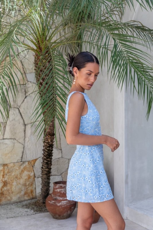 Wonderous Moment Mini Dress Blue - Velshara store
